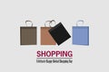 Shopping bags symbol. Celebrate Happy Global Shopping Day vector illustration.ÃÂ 